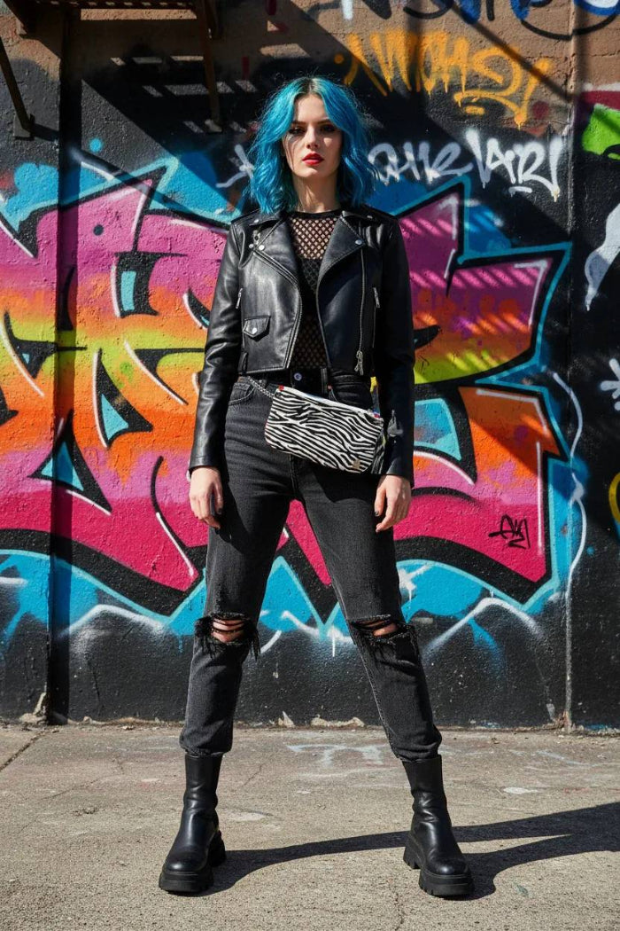 Passepartout Belt Bag – Goat Nappa & Baroque Print