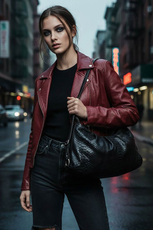 Black Python Convertible Bag – Bon Bon & Trapezoid | Kinthia Bag