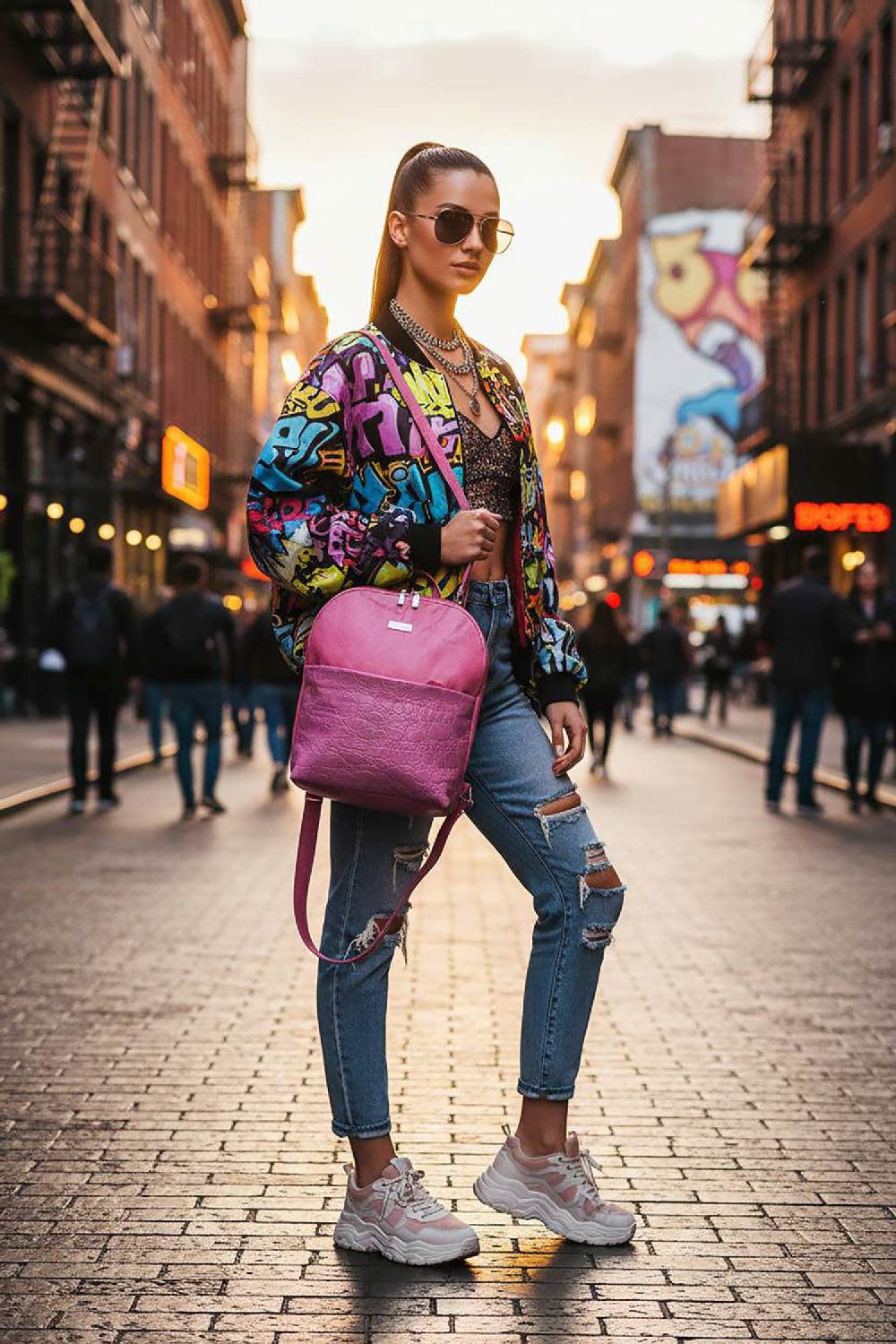 Zaino Donna in Pelle Fuxia Big Babol Artigianale | Edizione Limitata – Kinthia