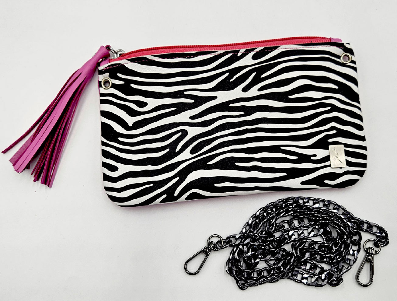 Marsupio Passepartout – Stampa Zebra & Vitello Fuxia Big Babol | Kinthia Bag